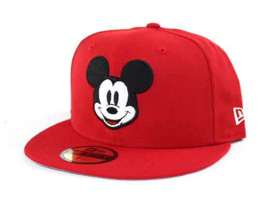 Mickey Mouse New Era 59Fifty Fitted Hat (Red Gray Under Brim) - 5950 ...