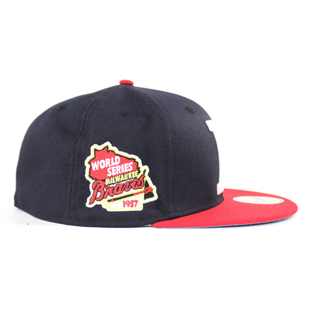 Hat Club New Era 59FIFTY Milwaukee Braves 1955 All Star 2 Tone Navy red 7  3/4