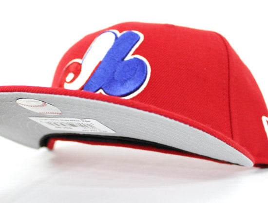 Mitchell & Ness White, Red Montreal Expos Bases Loaded Fitted Hat