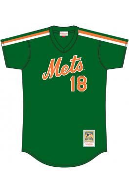 New York Mets #18 Darryl Strawberry Mitchell and Ness Authentic Mesh BP  Jersey