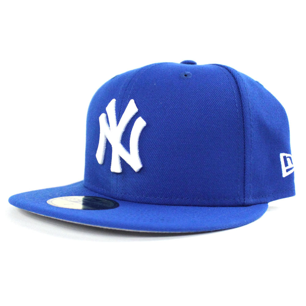 New York Yankees New Era 59Fifty Fitted Hat (Bright Blue Gray Under ...