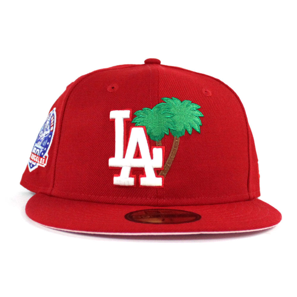 Palm Tree #LosAngelesDodgers 60th Anniversary 59Fifty Fitted #NewEraCap in  Black & #PinkUV #ECAPCITY
