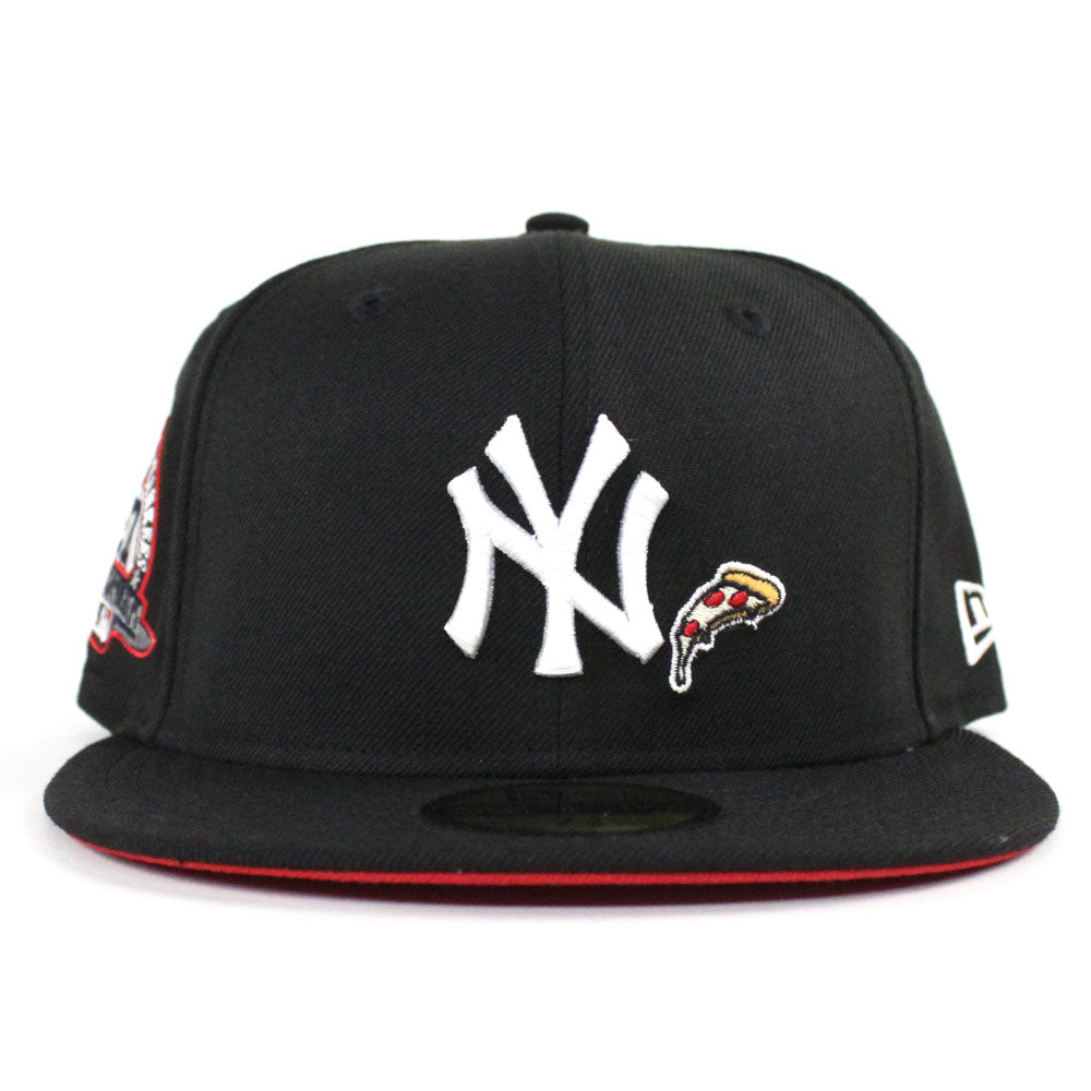 PIZZA New York Yankees 27 World Championships New Era 59Fifty Fitted Hat ( RED PINK Under Brim) ‚Äì NY Yankees PINK Under Bottom Fitteds ‚Äì PINK  Under Visor 5950 Caps – ECAPCITY