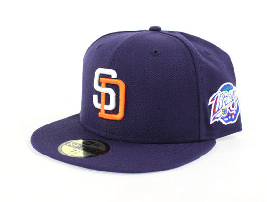 San Diego Padres 1998 World Series 59Fifty New Era Fitted Hats (Navy Gray  Under Brim)