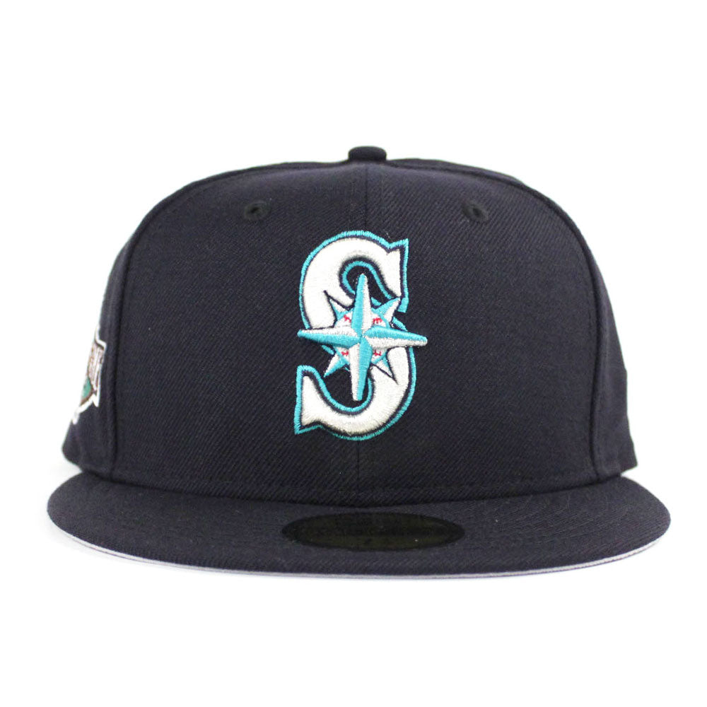 Seattle Mariners New Era Custom Gray/Tie Dye Side Patch 59FIFTY Fitted Hat, 7 5/8 / Gray