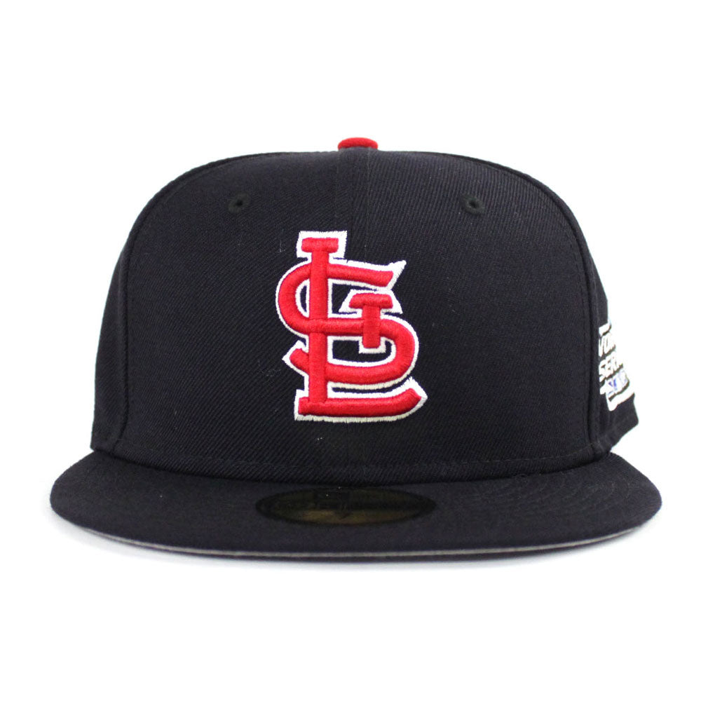 New Era Mens MLB St. Louis Cardinals World Series 2011 59Fifty Fitted Hat  70584428 Navy, Grey Undervisor