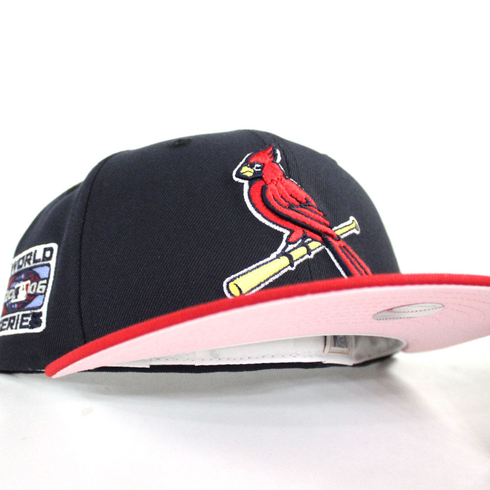 St. Louis Cardinals New Era 2011 World Series Champions Beetroot Cyber  59FIFTY Fitted Hat - Pink