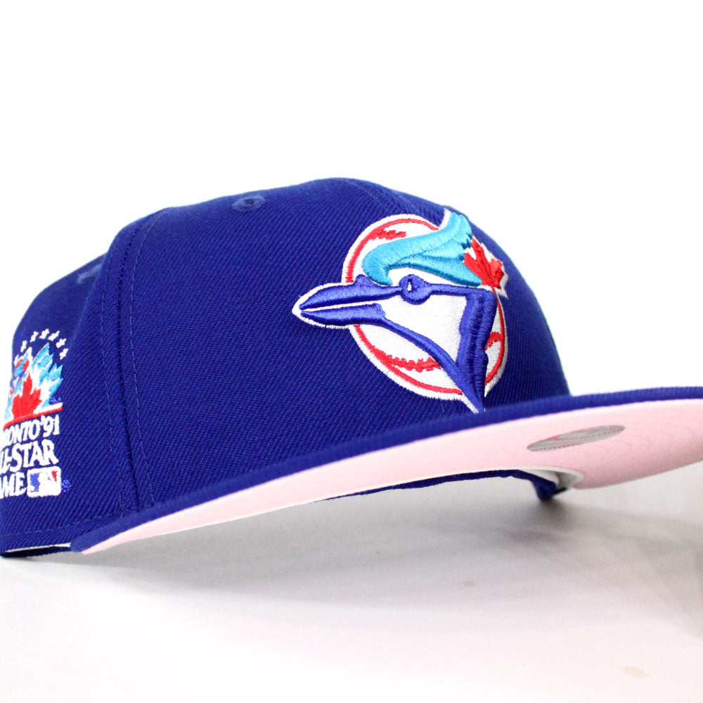 Toronto Blue Jays 1991 All-Star Game New Era 59Fifty Fitted Hat (Pink Under  Brim) ‚Äì Side Patch Pink Bottom Fitteds ‚Äì Custom 59Fifty BlueJays Caps –  ECAPCITY